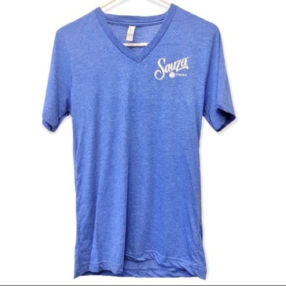 Sauza Tequila Size Small Logo Women’s T Shirt , Blue, V Neck, Drinking, Party - Picture 1 of 6